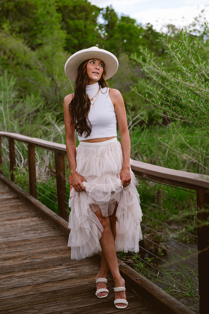 【PORTERNA】Woody Tiered Short Skirt Unforgettable Ruffle Tiered Skirt &nd