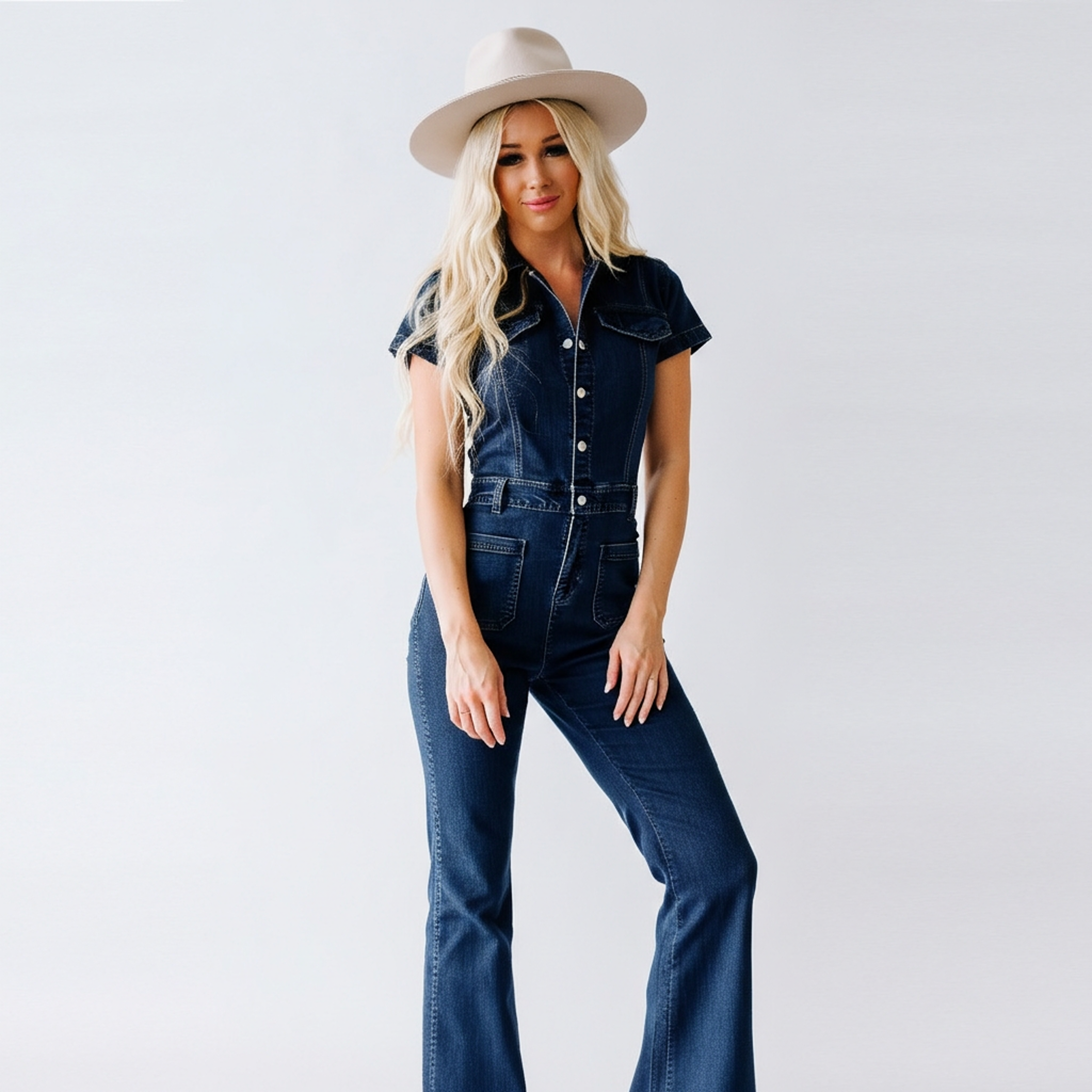Hashtag DNA Ari Oldskool Denim Jumpsuit
