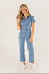 How to be an Icon Cropped Denim Jumpsuit