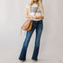 LA-Made High Rise Kancan Denim Flare // Petite Length