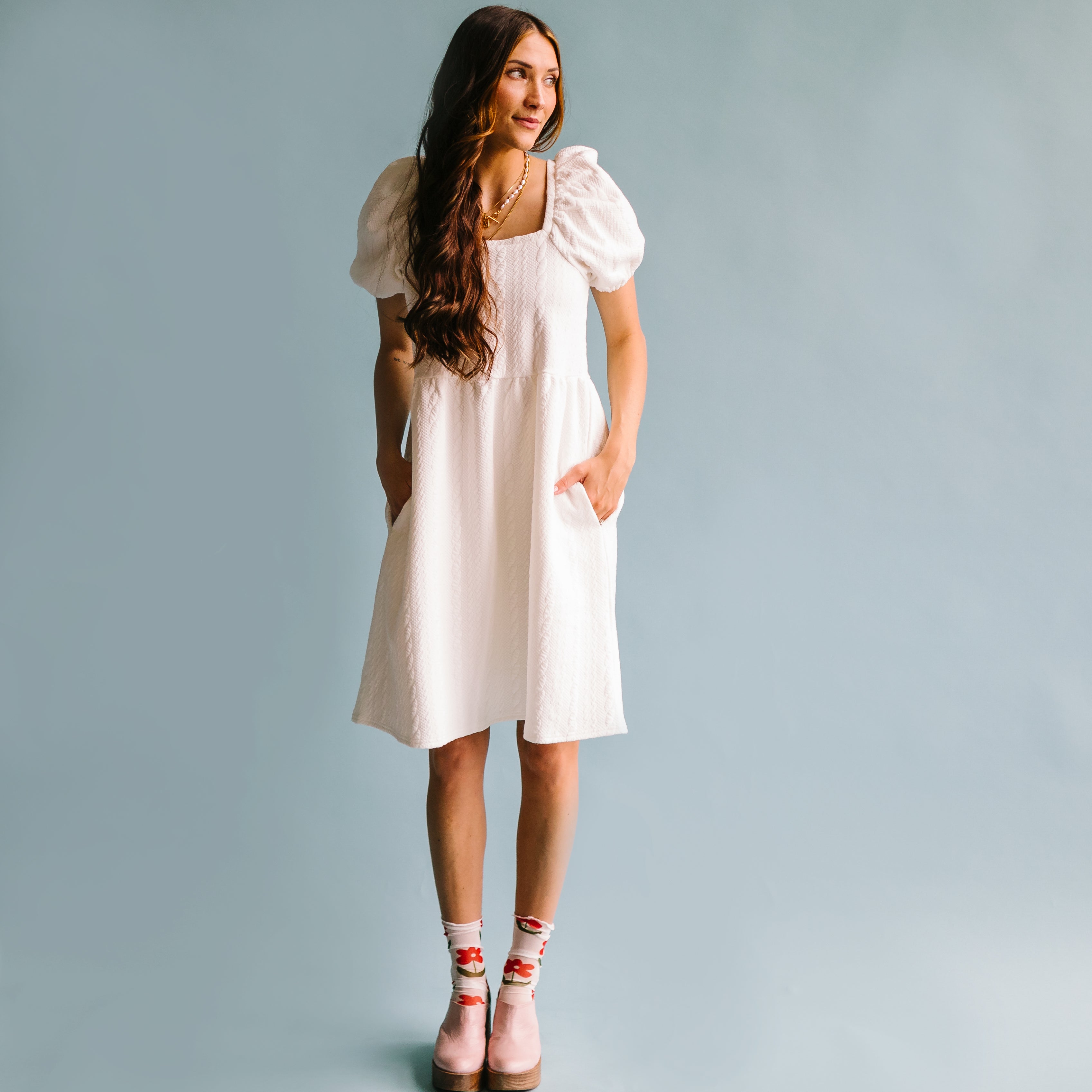 white summer knit dress Evamari Knit Dress White White / S