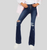 Abigail Petite Fit Button-fly Flares by Kancan