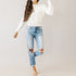 Too Much Love KanCan High Rise Relaxed Distressed
Light Wash Jeans