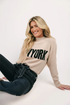 Lost in New York Taupe Sweater