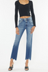 The KanCan High Rise Slim Straight Double Button Jeans