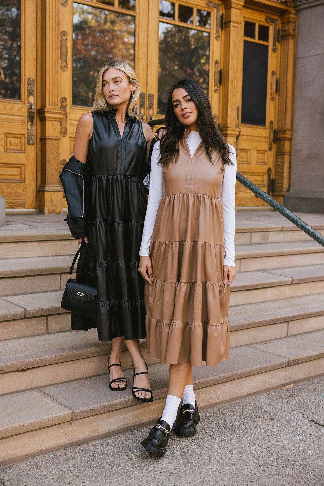 Meet Me at Midnight Vegan Leather Midi Dress Black / Large 8-12 Meet Me at Midnight Vegan Leather Midi Dress Black / Large 8-12