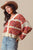 FLUFFY WIDE STRIPE BUTTONED FRONT CARDIGAN