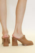 SQUARE TOE CHUNKY HEEL MULE