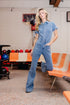 The Star-Studded Vintage Denim Jumpsuit