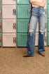 Ari KanCan dark wash 90’s wide leg button fly jeans