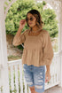 Olivia Smocked Peplum Top