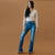 Emerson Street Frayed Bootcut Jeans by Kancan