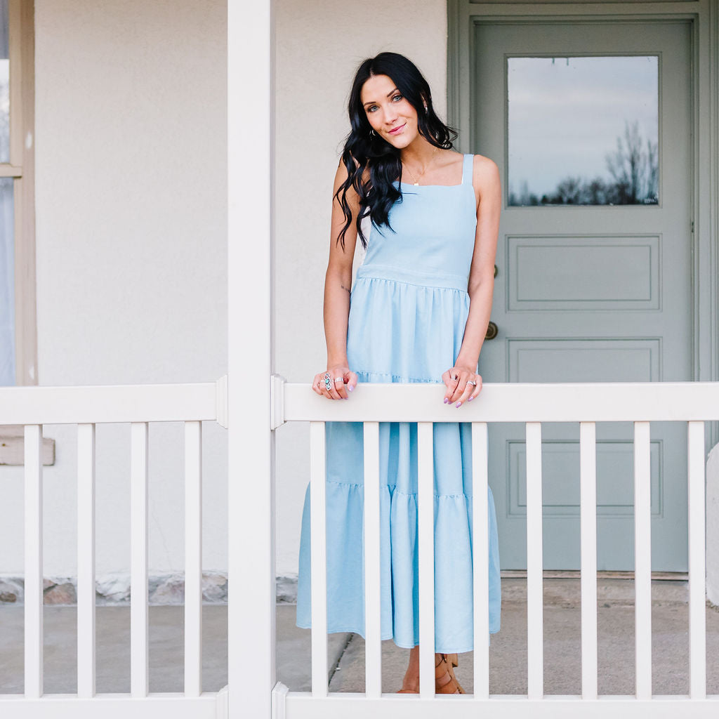 cider denim dress Stretchy Denim Dress by Cider: Outfit Inspiration