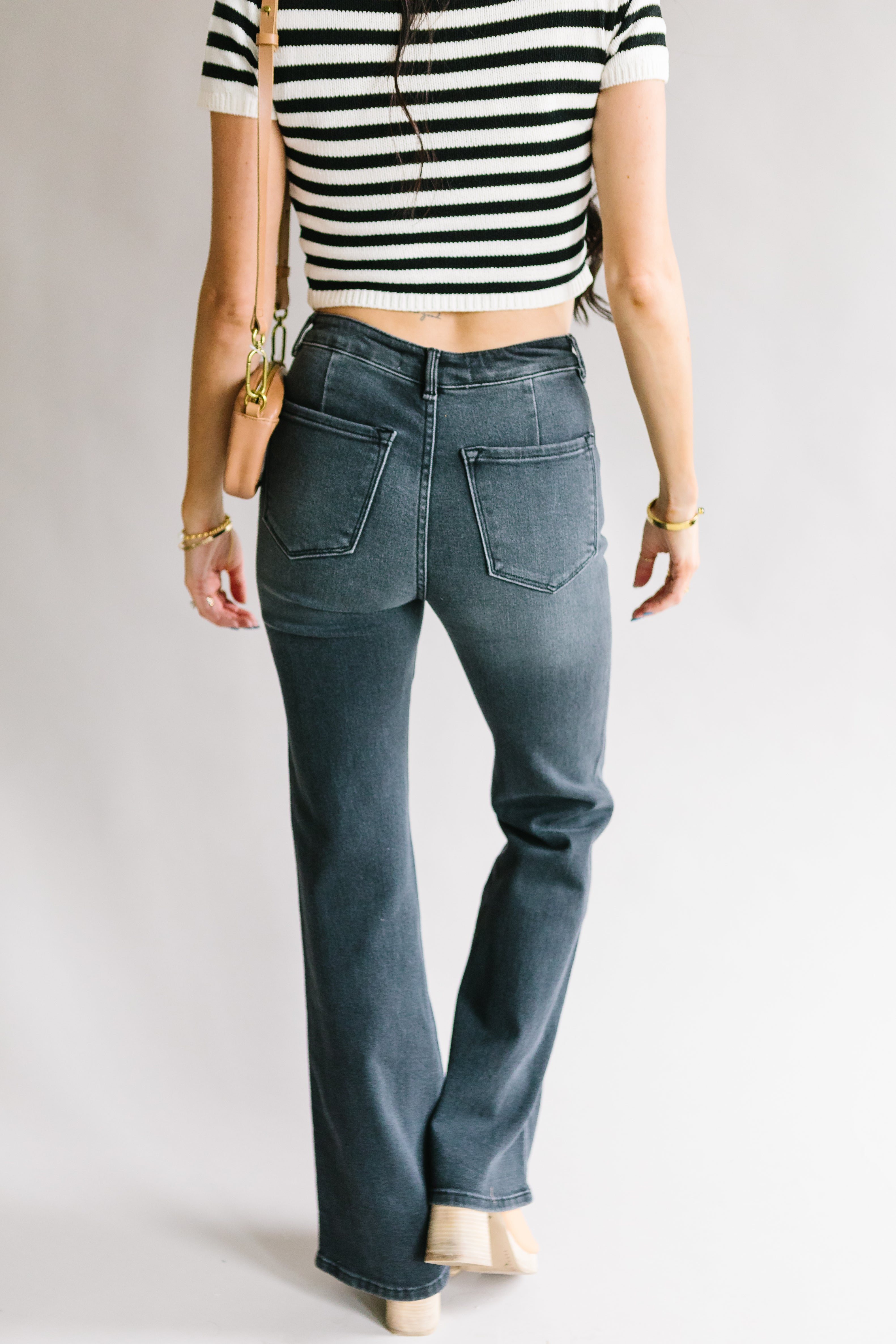High Rise Slim Flare Jeans