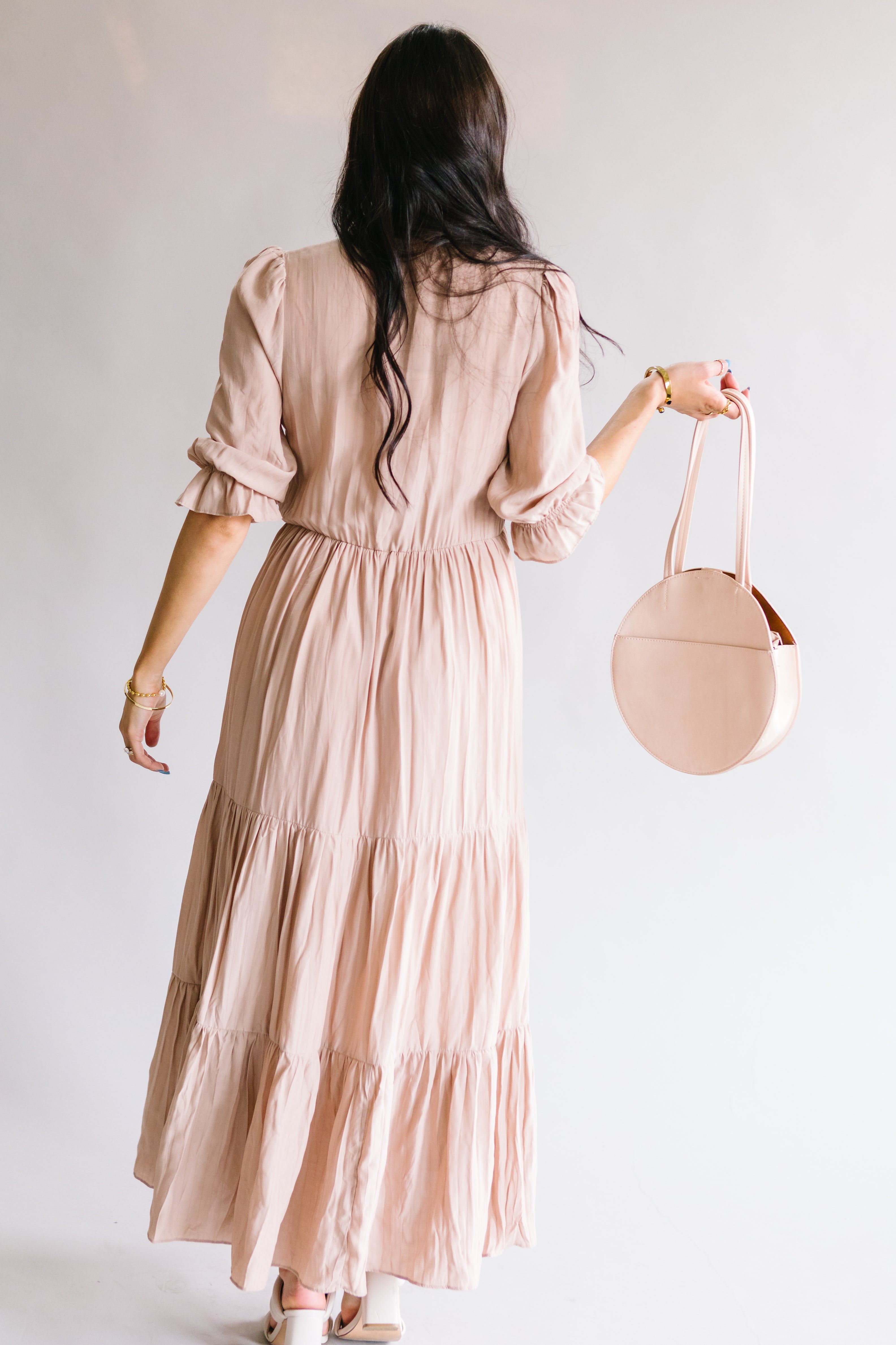 Evermore 3/4 Sleeve Tiered Maxi Dress 3X 20-24 / Sage Evermore 3/4 Sleeve Tiered Maxi Dress 3X 20-24 / Sage