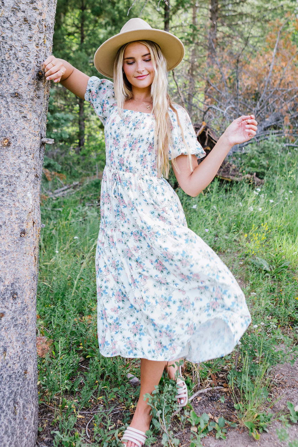she's a dream midi dress Free People She's A Dream Midi Dress Powder Combo 6