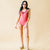 Playa del Carmen Ruffled Swimsuit // Pink