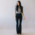 Catch 22 High Rise Flares by Kancan in Black Denim
