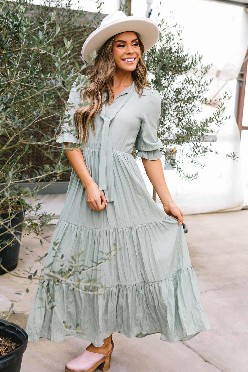 Evermore 3/4 Sleeve Tiered Maxi Dress – HASHTAG DNA