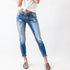 Time To Split Kancan Medium Wash Split Ankle Skinny