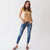 Magnetic Kancan Dark Wash Distressed Skinny